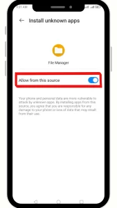Enable-Unknown-Sources-to-Open an APK File